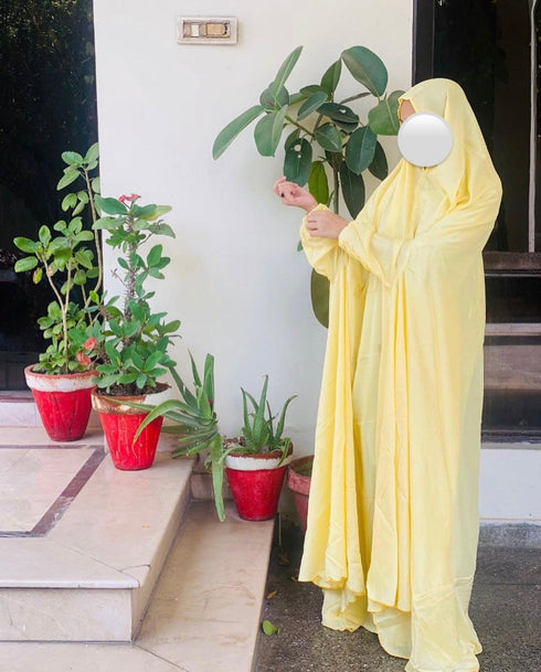 Custard yellow Namaz Chadar