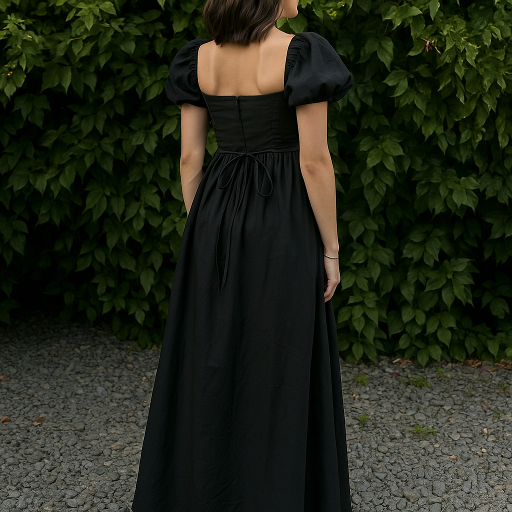 Elegant Puff Sleeve Rory Dress – Cotton