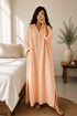 Summer Linen Maxi Shirt (Free Size) – Loose Fit Lounge Wear