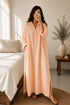 Summer Linen Maxi Shirt (Free Size) – Loose Fit Lounge Wear