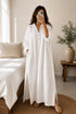 Summer Linen Maxi Shirt (Free Size) – Loose Fit Lounge Wear