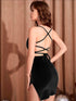 Velvet Allure Backless Party Dress