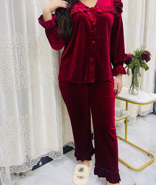 (30%) OFF - Chic Velvet 2pc Lounge Set