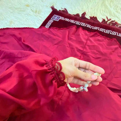 Maroon Namaz Chaddar