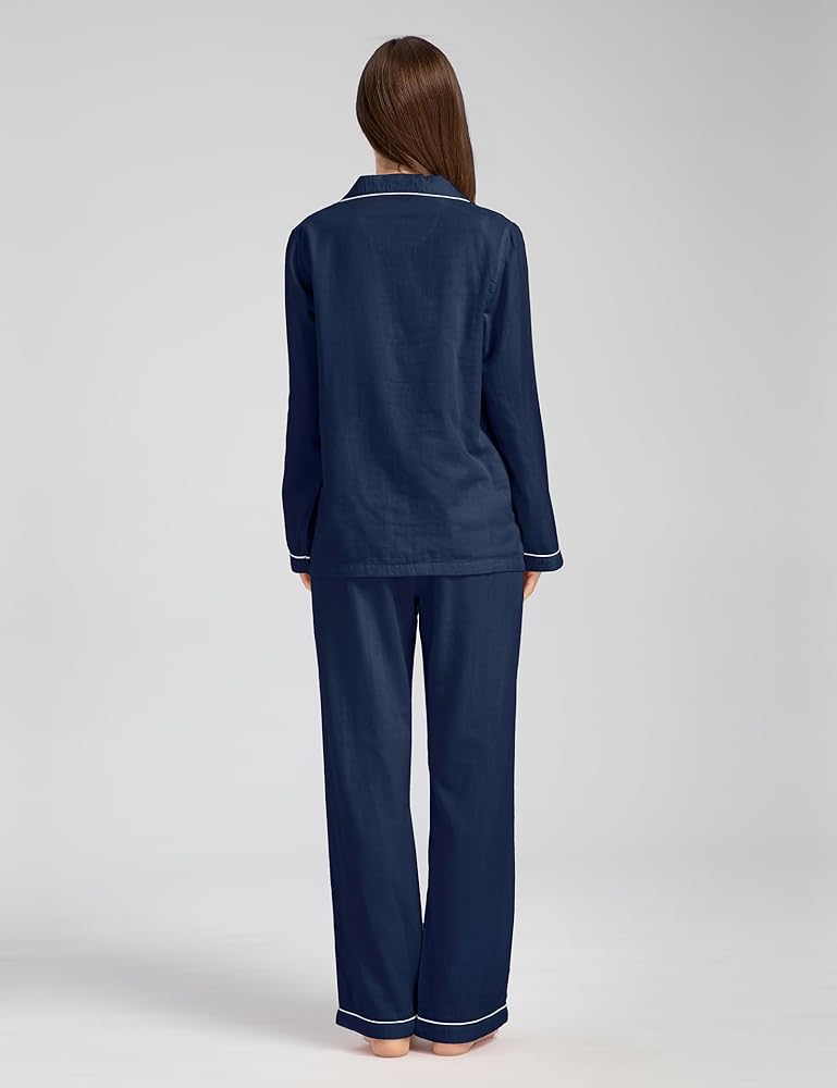 Elegant Cotton Pajama Set – Timeless Comfort