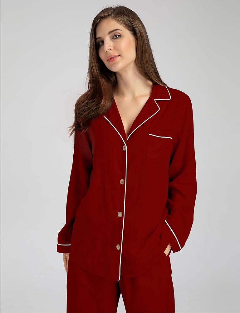 Elegant Cotton Pajama Set – Timeless Comfort