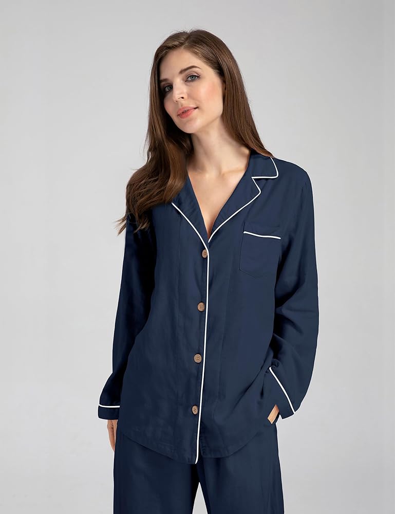 Elegant Cotton Pajama Set – Timeless Comfort