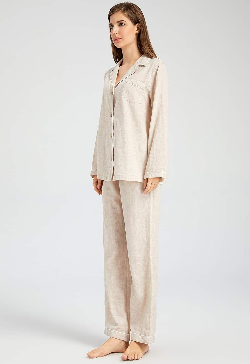 Elegant Cotton Pajama Set – Timeless Comfort