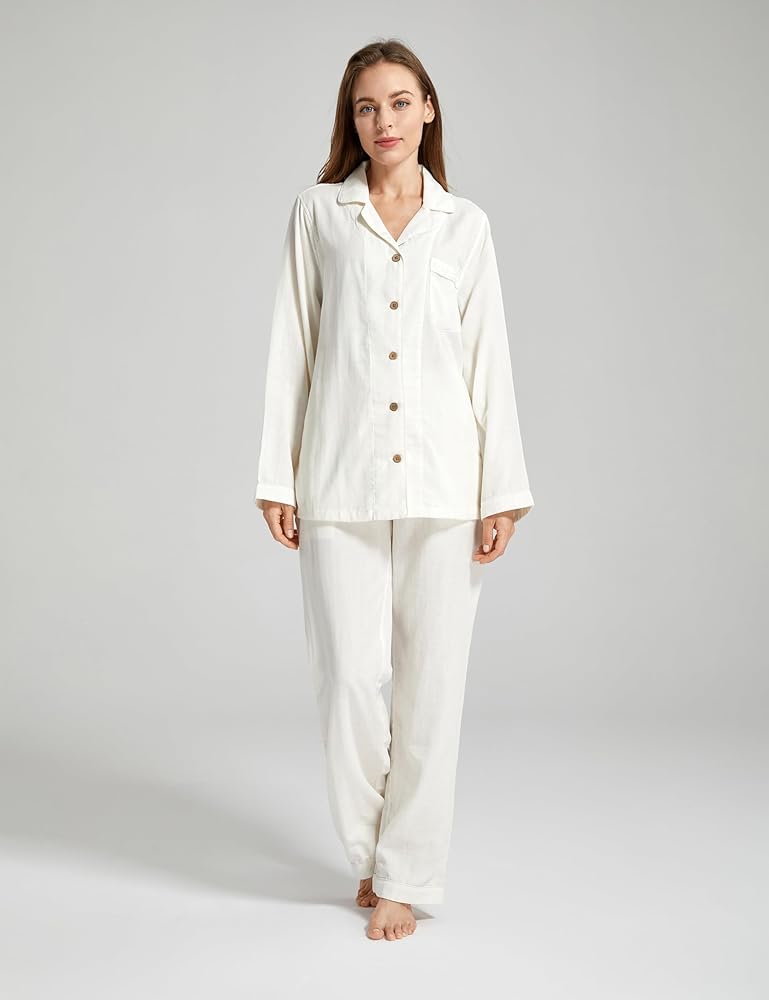 Elegant Cotton Pajama Set – Timeless Comfort