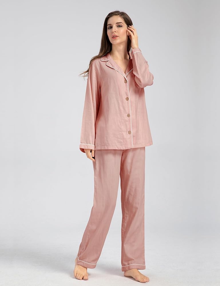 Elegant Cotton Pajama Set – Timeless Comfort