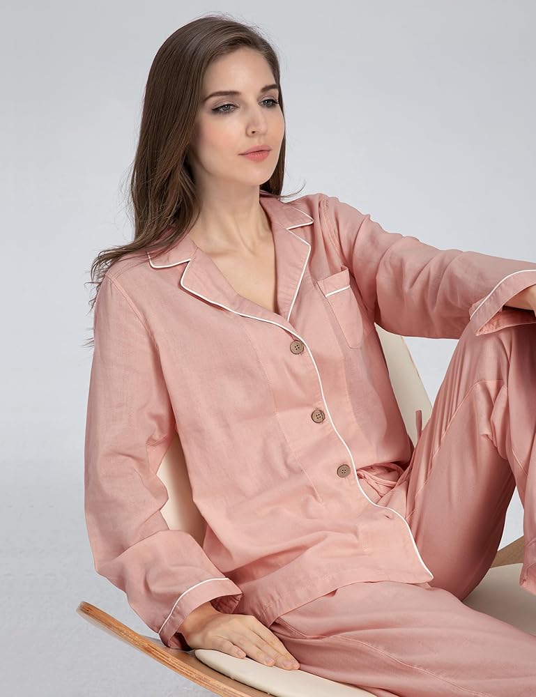 Elegant Cotton Pajama Set – Timeless Comfort