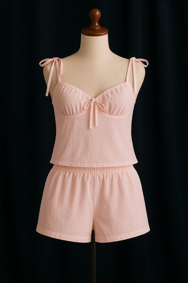 Soft Cotton Camisole & Shorts Nightwear Set – 8 Colors