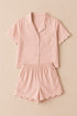 (30%) OFF - Scallop Edge Cotton Nightwear Set