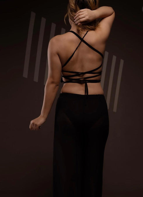 (30%) OFF - Scarlet Elegance – Strappy Back Lingerie Set