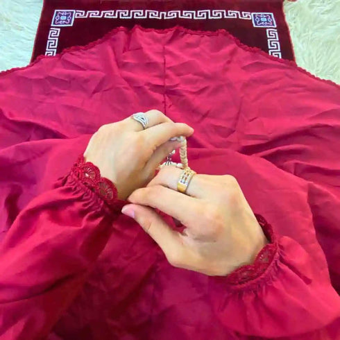 Maroon Namaz Chaddar