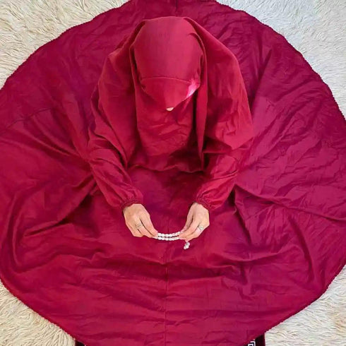 Maroon Namaz Chaddar