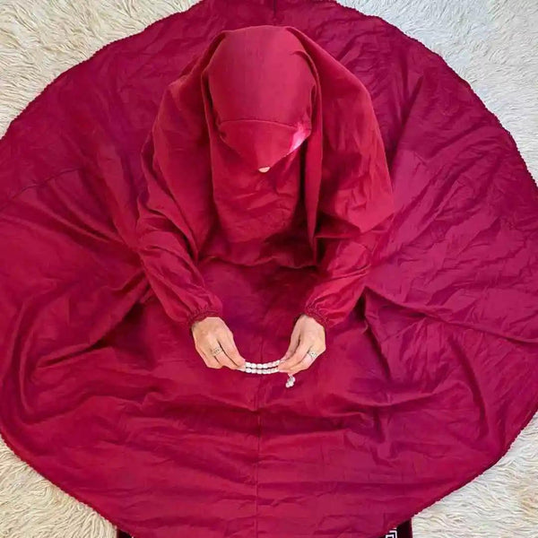 Maroon Namaz Chaddar