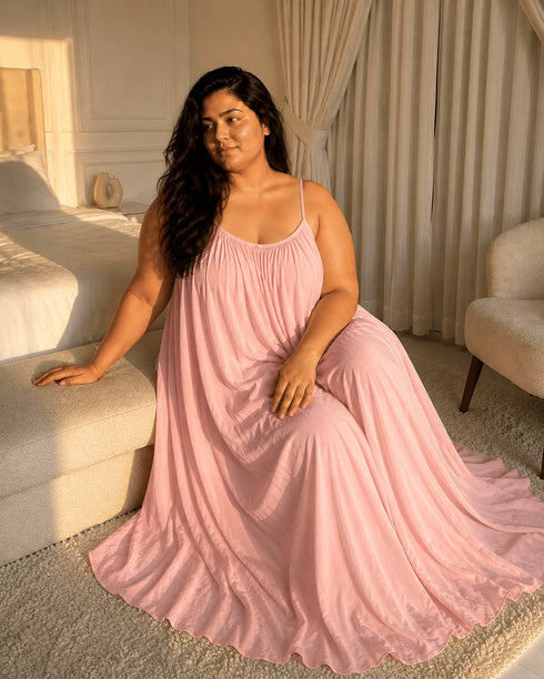 Back Tie Flowy Maxi – Plus Size