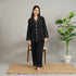 BLACK SOLID SUMMER LINEN PJS