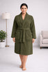 Olive Forest Luxe Bathrobe – Deep Green Comfort Wrap