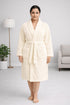 Ivory Cloud Luxe Bathrobe – Off-White Comfort Wrap