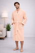 Blush Apricot Luxe Bathrobe – Soft Peach Comfort Wrap