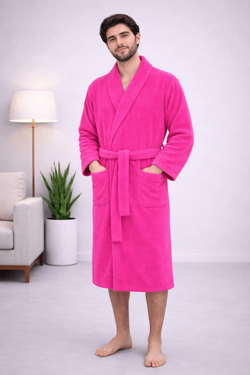Velvet Babe Luxe Bathrobe – Deep Pink Comfort Wrap