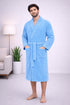 Serene Sky Luxe Bathrobe – Soft Blue Comfort Wrap