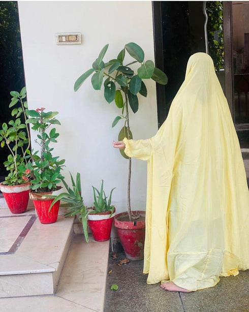 Custard yellow Namaz Chadar