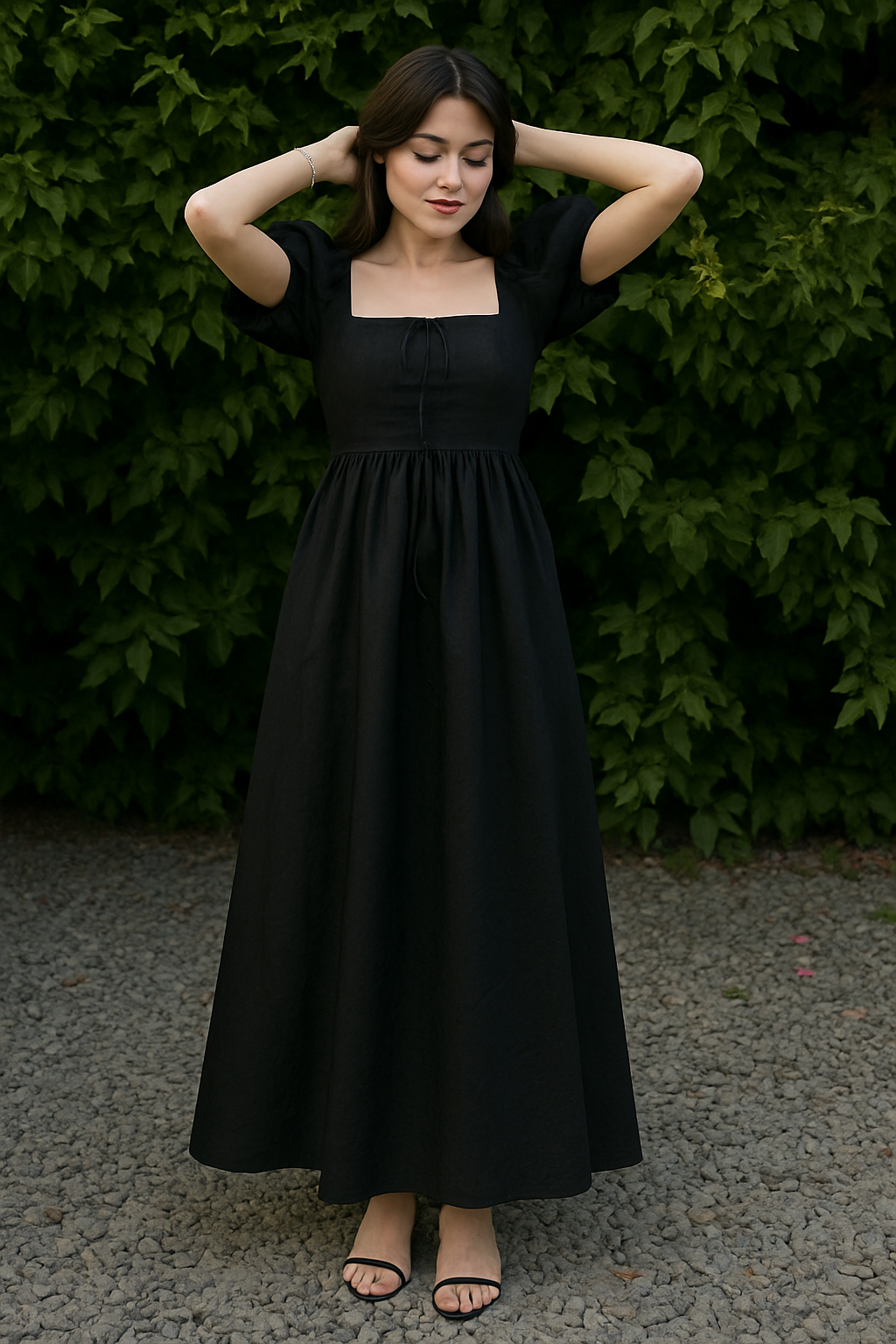 Elegant Puff Sleeve Rory Dress – Cotton