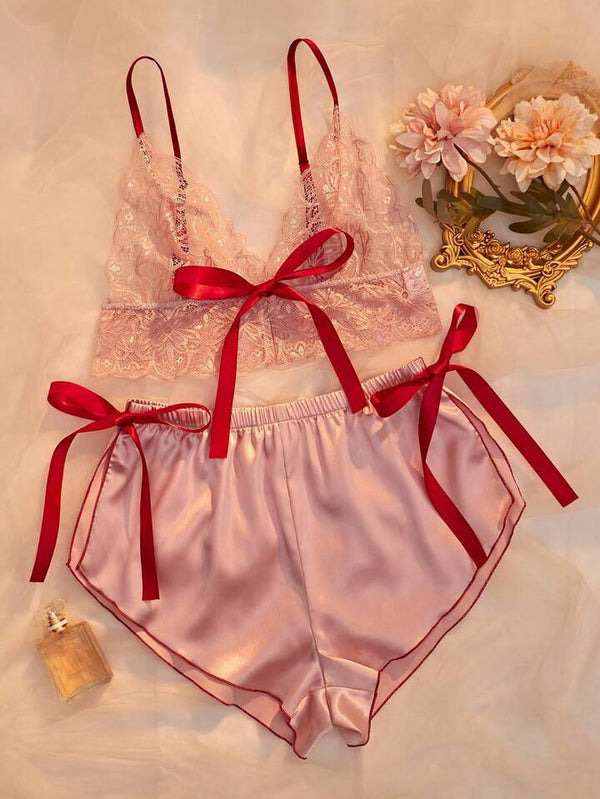 (30%) OFF - 2pc Lacy Brallete & Shorts