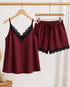 Lace Trim Cami & Shorts Lounge Set