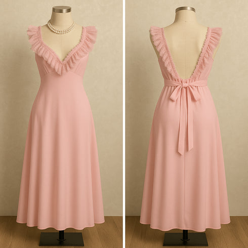 Romantic Silk Lace Nightgown – Elegant Floor-Length Sleepwear
