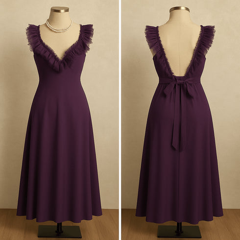 Romantic Silk Lace Nightgown – Elegant Floor-Length Sleepwear
