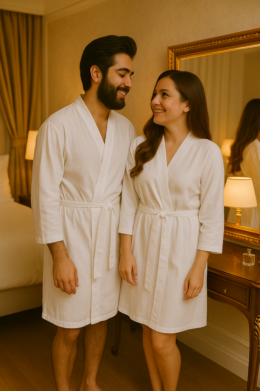 (30%) OFF - Couple’s Cotton Robe Set – Soft & Breathable Comfortwear