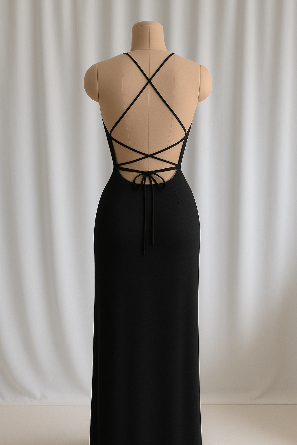 (30%) OFF - Midnight Allure – Lace Long Gown & Backless Maxi Set
