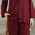 MAROON SOLID SUMMER LINEN PJS