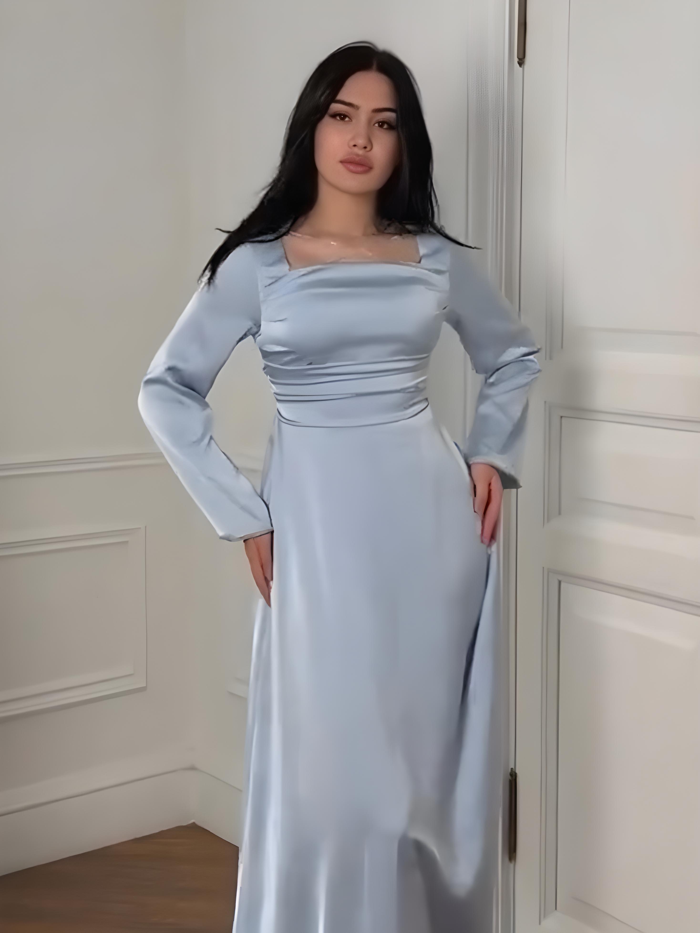 Elegant Satin Long Maxi Dress – Timeless Grace and Style – Starry