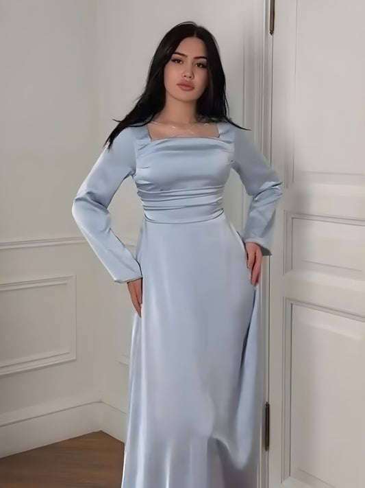 (30%) OFF -Elegant Satin Long Maxi Dress