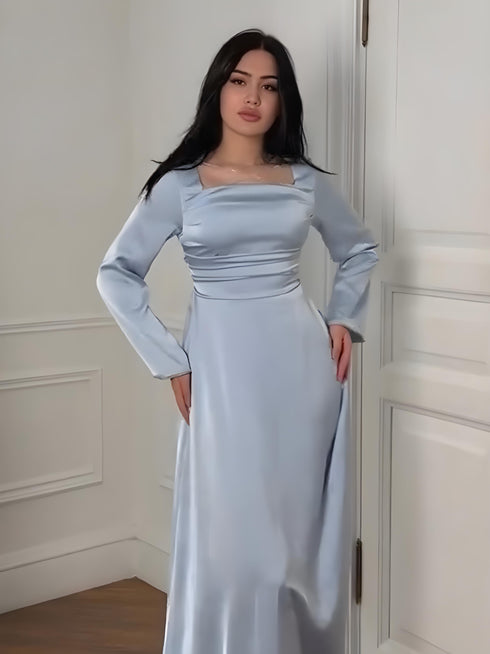 (30%) OFF -Elegant Satin Long Maxi Dress