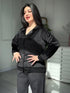 (30%) OFF - Noir Bloom – Valvet Lacy Pjs