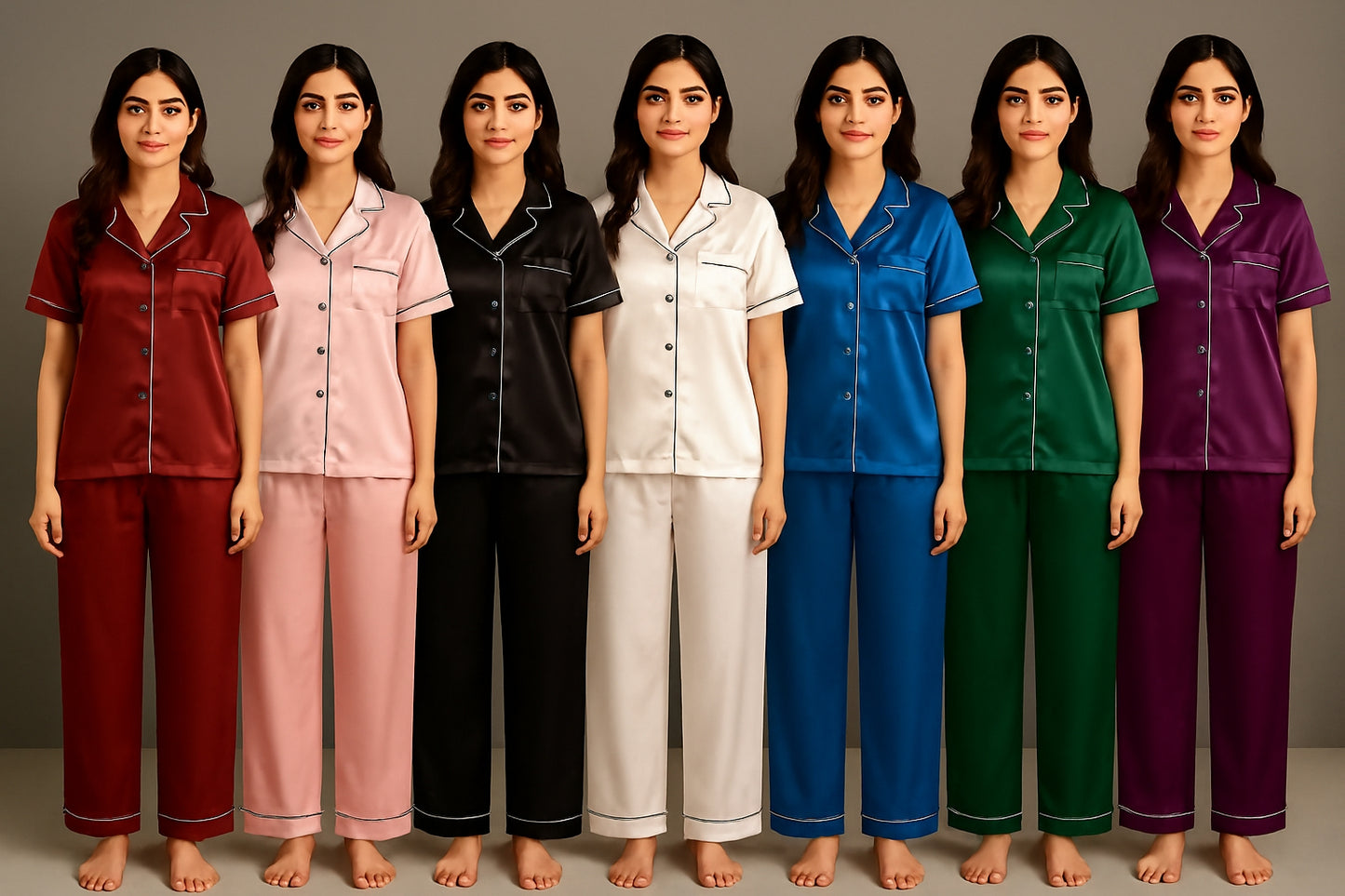 Silk Half-Sleeve Pajama Set 🎀