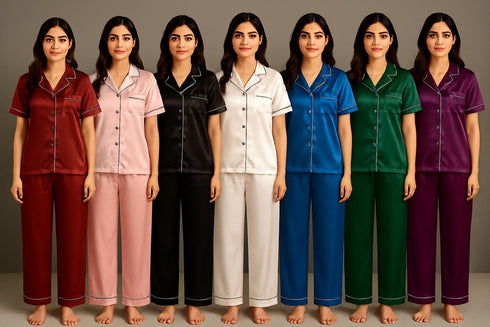 Silk Half-Sleeve Pajama Set 🎀