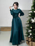 Elegant Puff Sleeve Maxi Dress