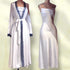 (30%) OFF - Moonlit Silhouettes: Silk 2pc Long Robe Set