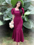 Elegant Mermaid Silk Maxi Dress