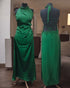 (30%) OFF - Elegant Silk Halter Neck Backless Maxi