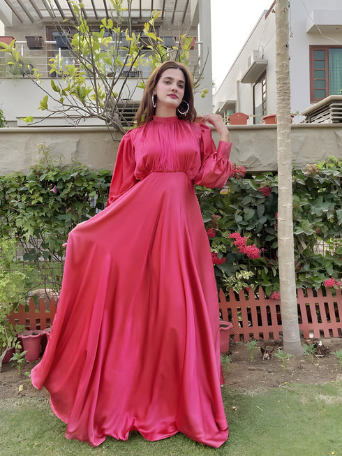 Royal Silk Flare Long Maxi