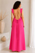 Elara Ruffle Backless Maxi