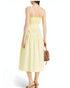 (30%) OFF - Smocked-Bodice Cotton Midi Dress – Effortless Elegance for Every Occasion